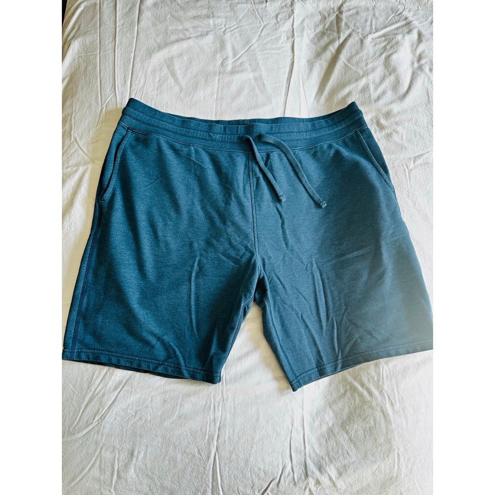 Lucky Brand Men's Blue Sweat Shorts Cotton/Poly Drawstring Elastic Pockets
